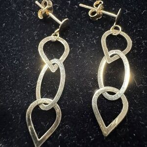 18k solid 750 real gold earrings